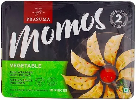 Prasuma Heat & Serve Vegetable Frozen Momos 10 pcs